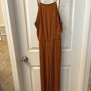 Abercrombie and Fitch Polka Dot Orange Jumpsuit